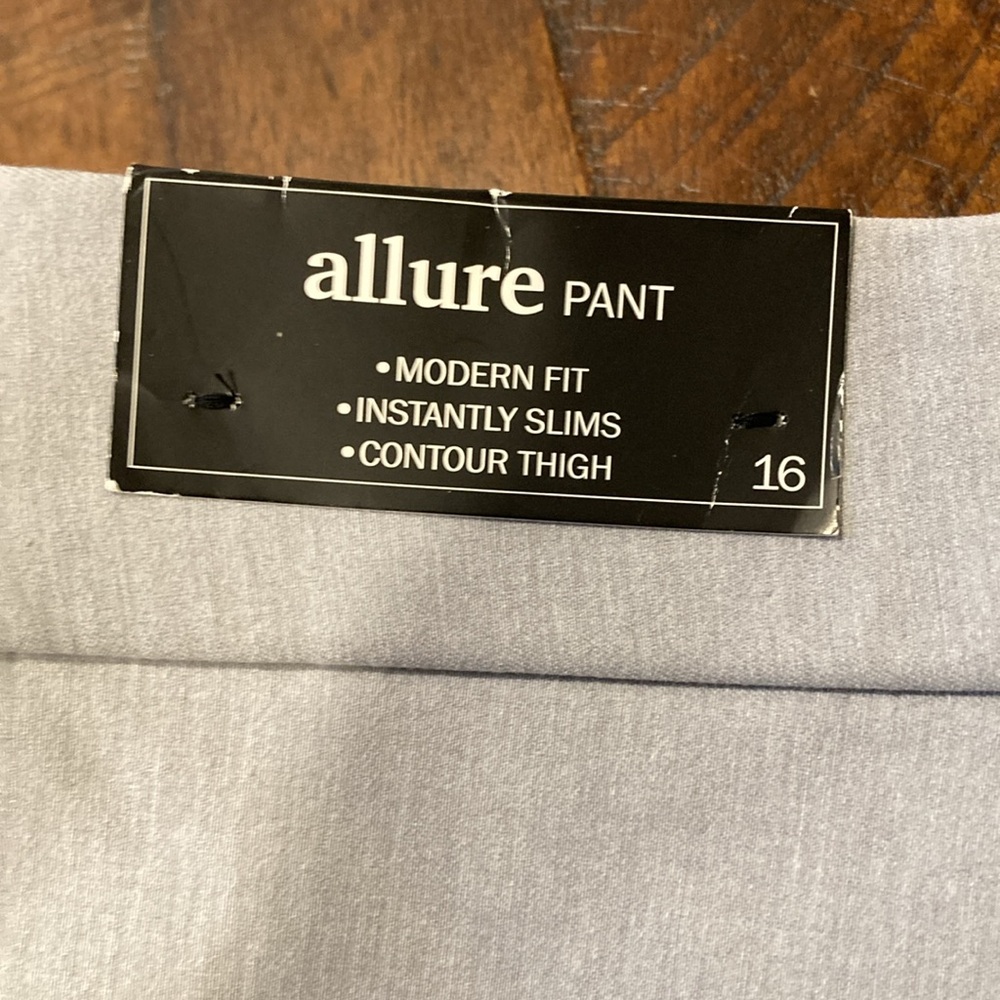 New Alfred Dunner allure pants grey 16 - Picture 3 of 11